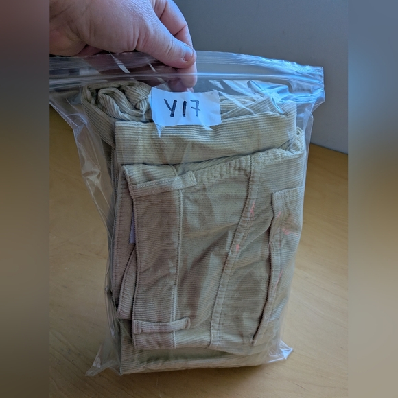 NWOT ZARA Corduroy Women Pants Size 0 Beige Light Yellow Color 100% Cotton Baggy - Picture 12 of 12